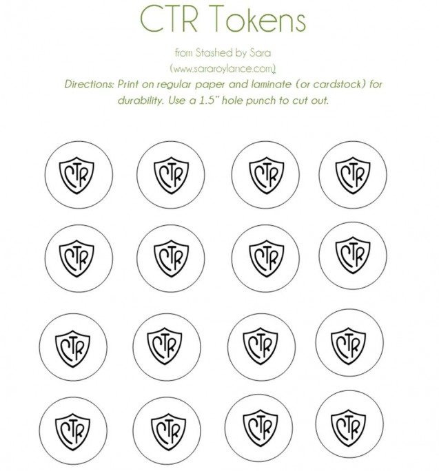 CTR Tokens {with FREE printable} Stashed by Sara